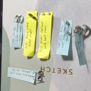 14k, 10k, 925 silver earrings